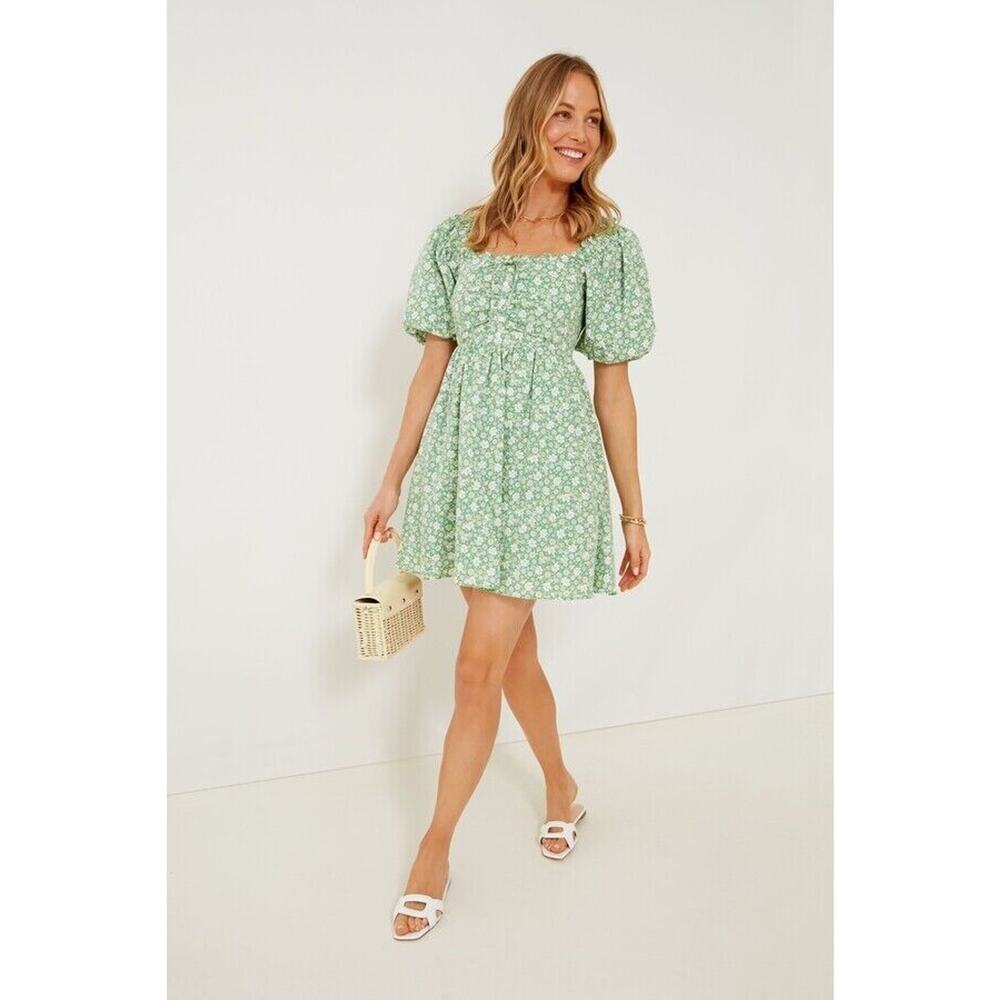 NEW Hyacinth House by Tuckernuck Green Floral Emmaline Mini Dress Women's XXL 2X